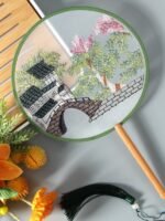 Ancient China Fan Embroidery Silk Fan - Image 6