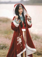 Ancient Chinese Clothing Hanfu Embroidery Cloak