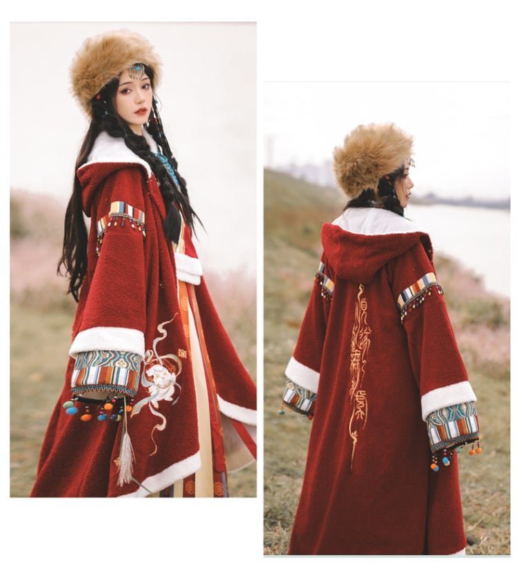 Ancient Chinese Clothing Hanfu Embroidery Cloak