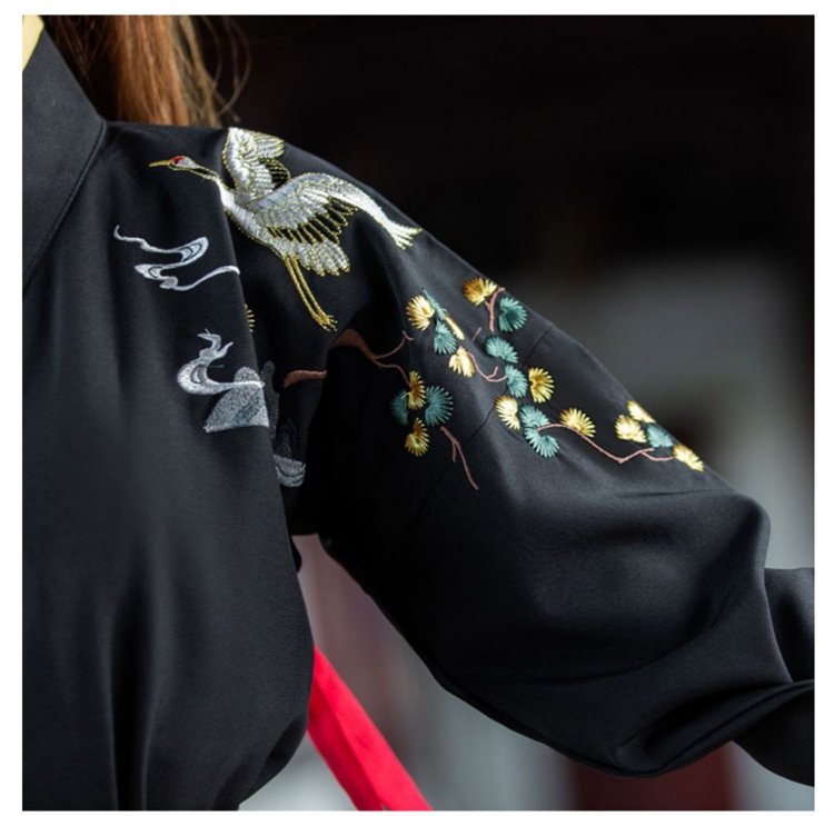 Ancient Chinese Outfit Black Martial Arts Styles Hanfu Unisex