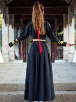 Ancient Chinese Outfit Black Martial Arts Styles Hanfu Unisex - Image 5