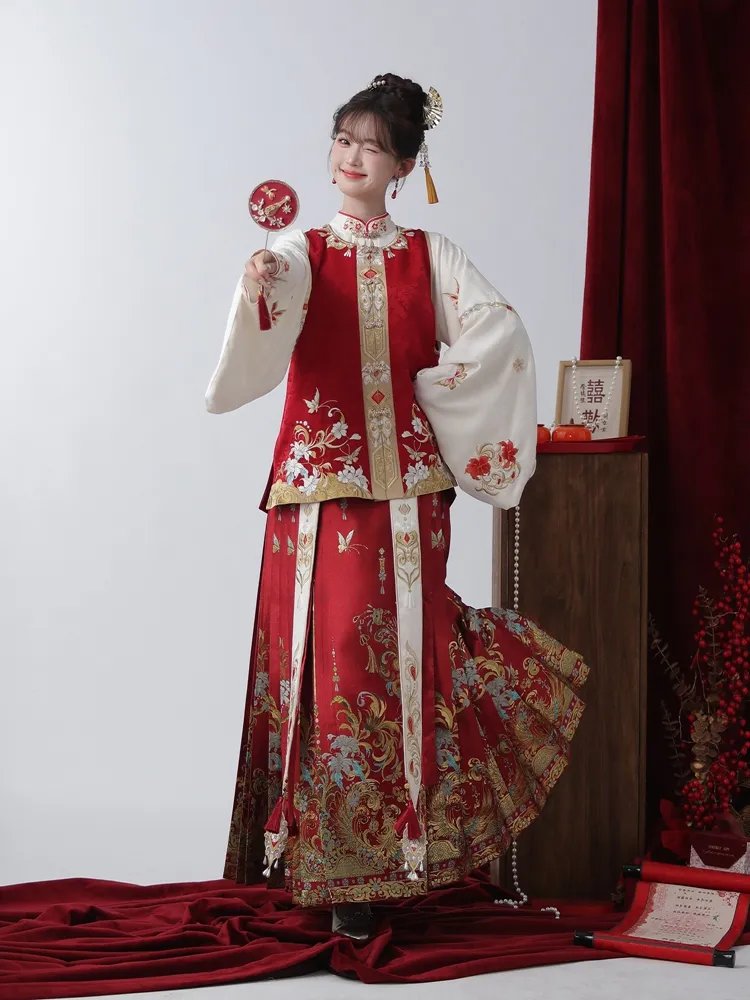 Ancient Chinese Wedding Dress Embroidered Hanfu
