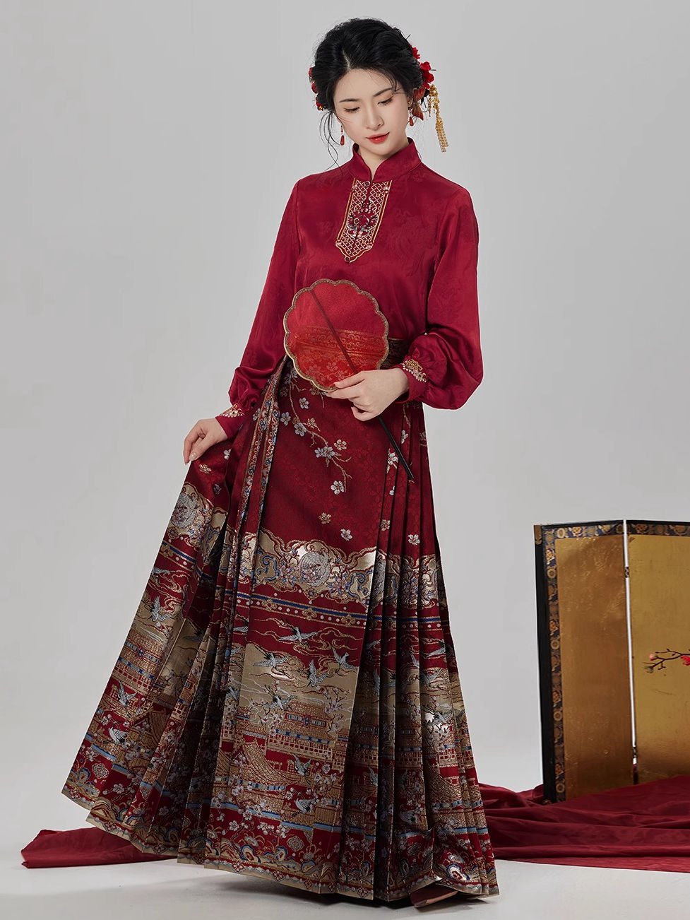 Ancient Chinese Wedding Dress Hanfu Engagement Toast Outfit