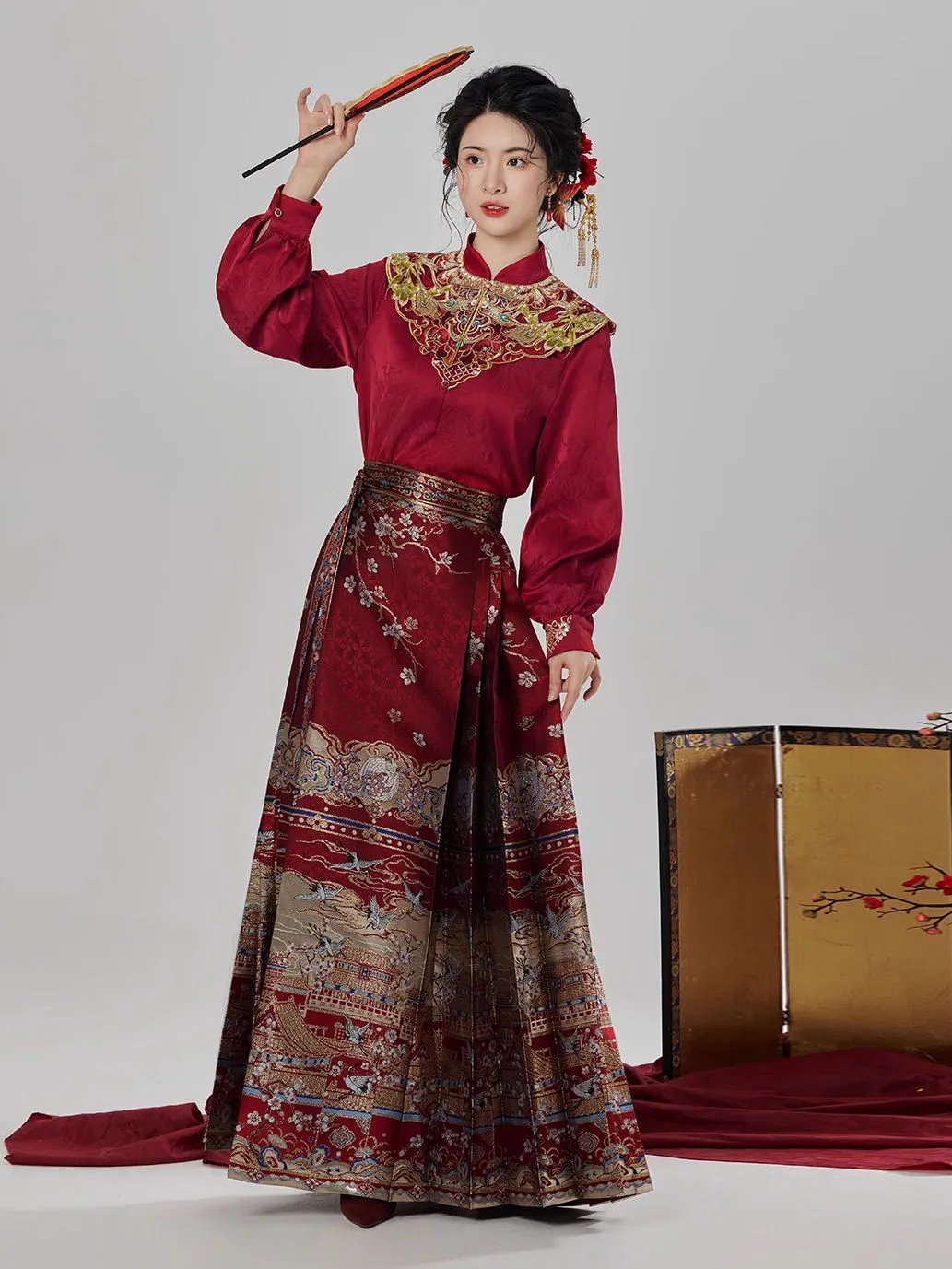 Ancient Chinese Wedding Dress Hanfu Engagement Toast Outfit
