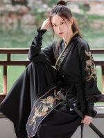 Ancient Clothing Traditional Chinese Black Hanfu Unisex - Image 4