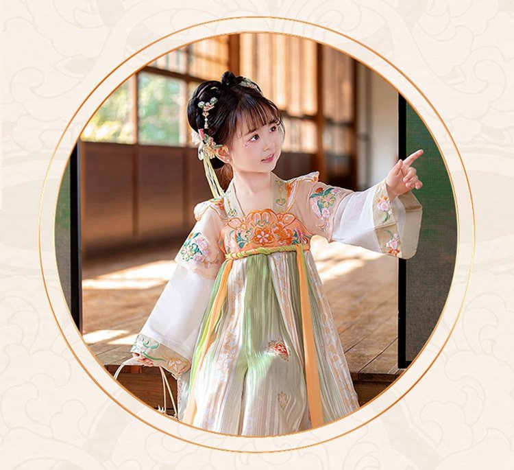 Ancient Embroidery Chinese Dress For Girls