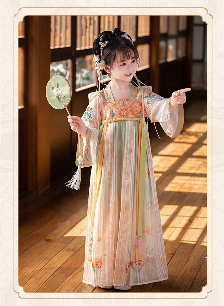 Ancient Embroidery Chinese Dress For Girls