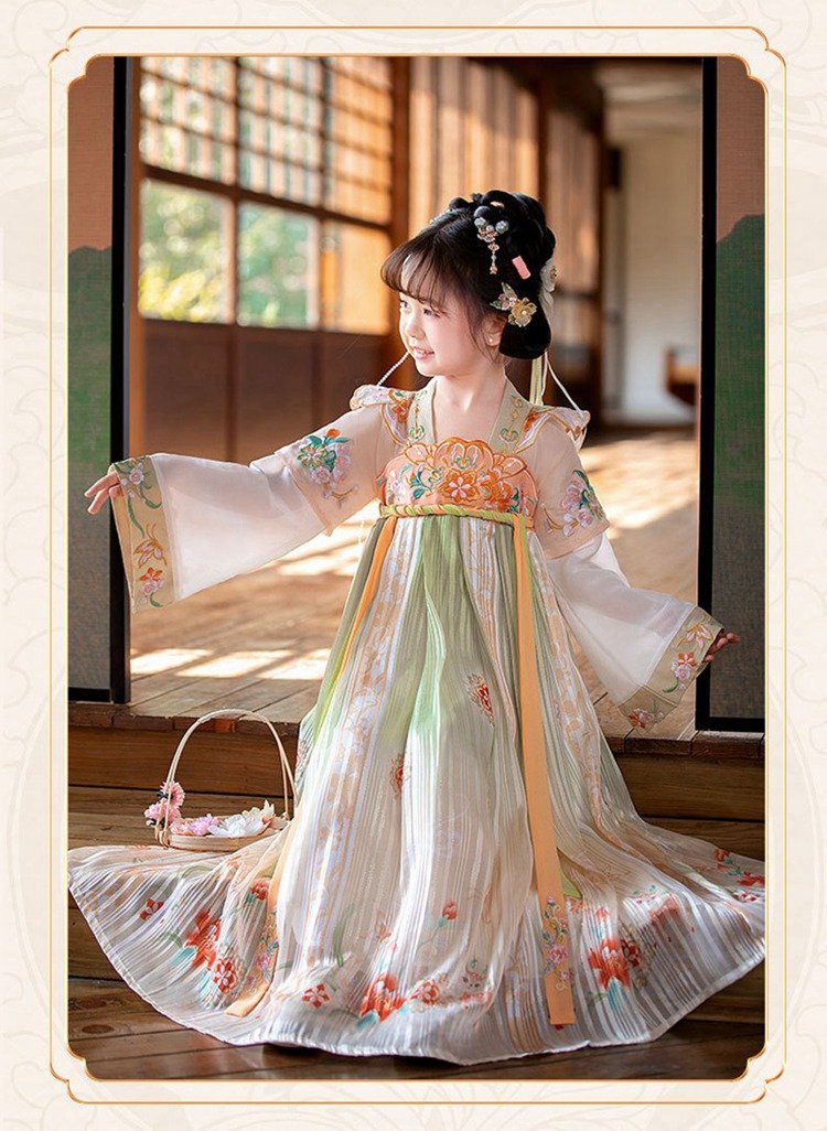 Ancient Embroidery Chinese Dress For Girls