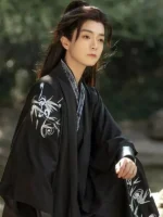 Ancient Swordsman Style Hanfu Black Outfit - Image 2