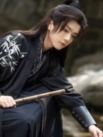 Ancient Swordsman Style Hanfu Black Outfit - Image 3