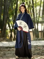 Ancient Swordsman Style Hanfu Black Outfit - Image 4