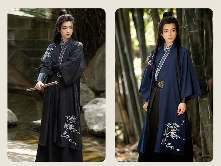 Ancient Swordsman Style Hanfu Black Outfit