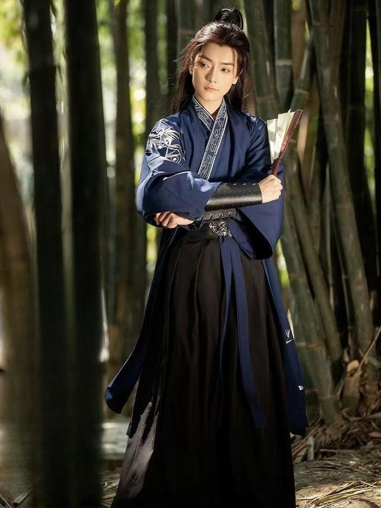 Ancient Swordsman Style Hanfu Black Outfit
