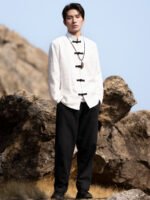 Asian Jacket Long Sleeved Zhongshan Shirt - Image 2