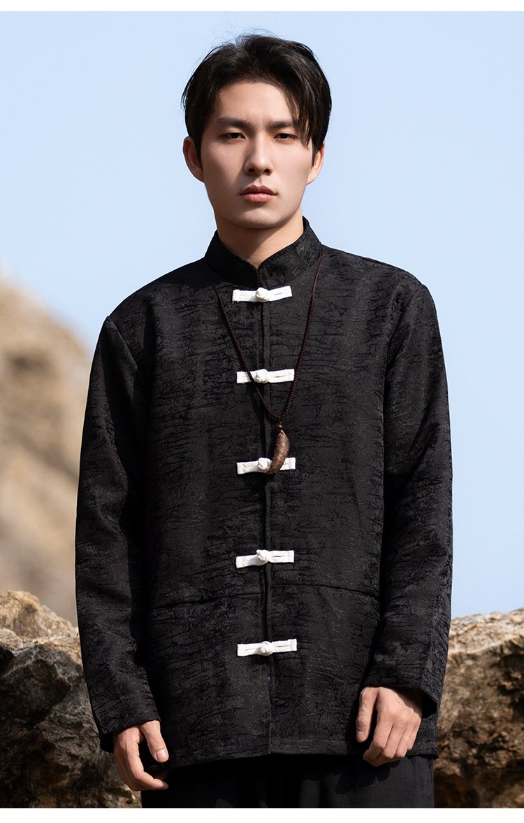 Asian Jacket Long Sleeved Zhongshan Shirt