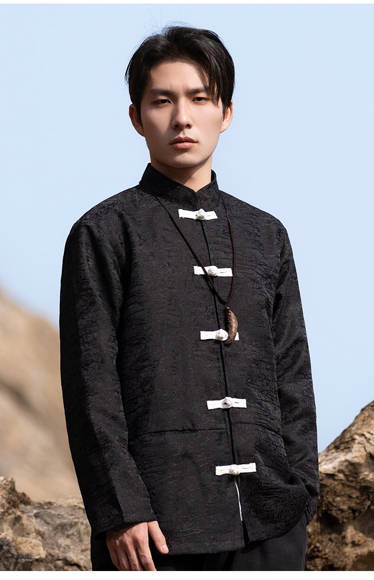 Asian Jacket Long Sleeved Zhongshan Shirt