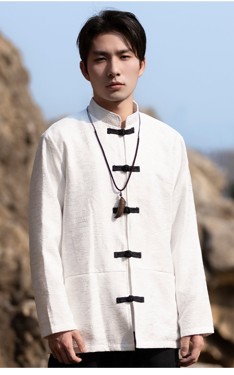 Asian Jacket Long Sleeved Zhongshan Shirt