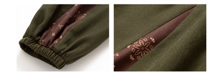 Autumn Hanfu Jacquard Jacket Shirt Bloomers