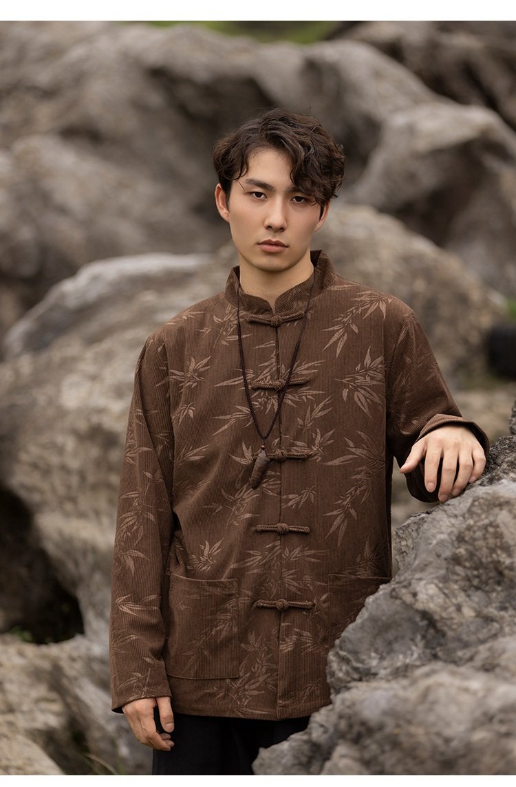 Bamboo Leaf Tang Jacket Chinese Style Coat
