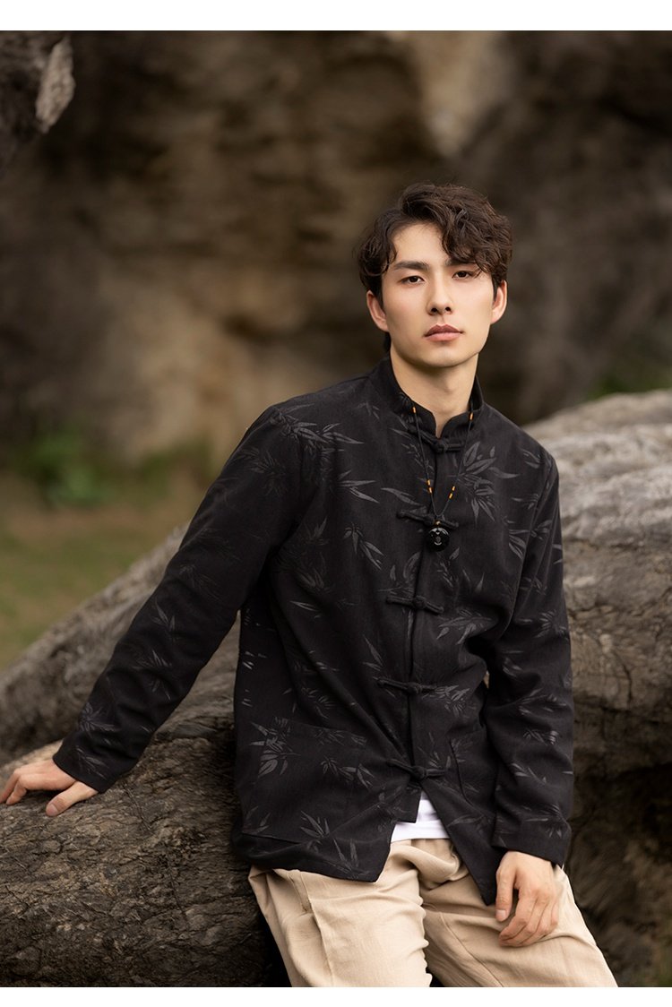 Bamboo Leaf Tang Jacket Chinese Style Coat