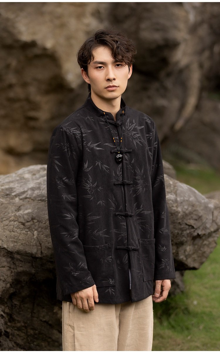 Bamboo Leaf Tang Jacket Chinese Style Coat