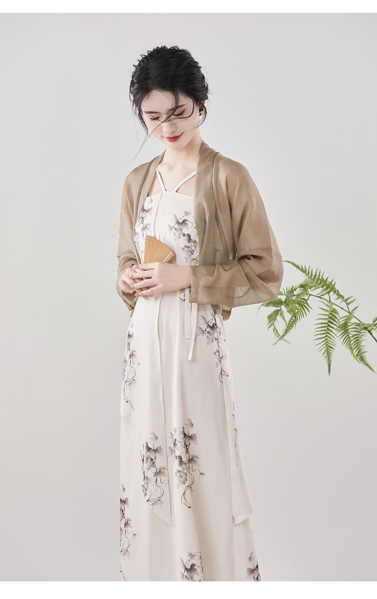 Beautiful Clothes Modern Hanfu Suspender Dress Shirt
