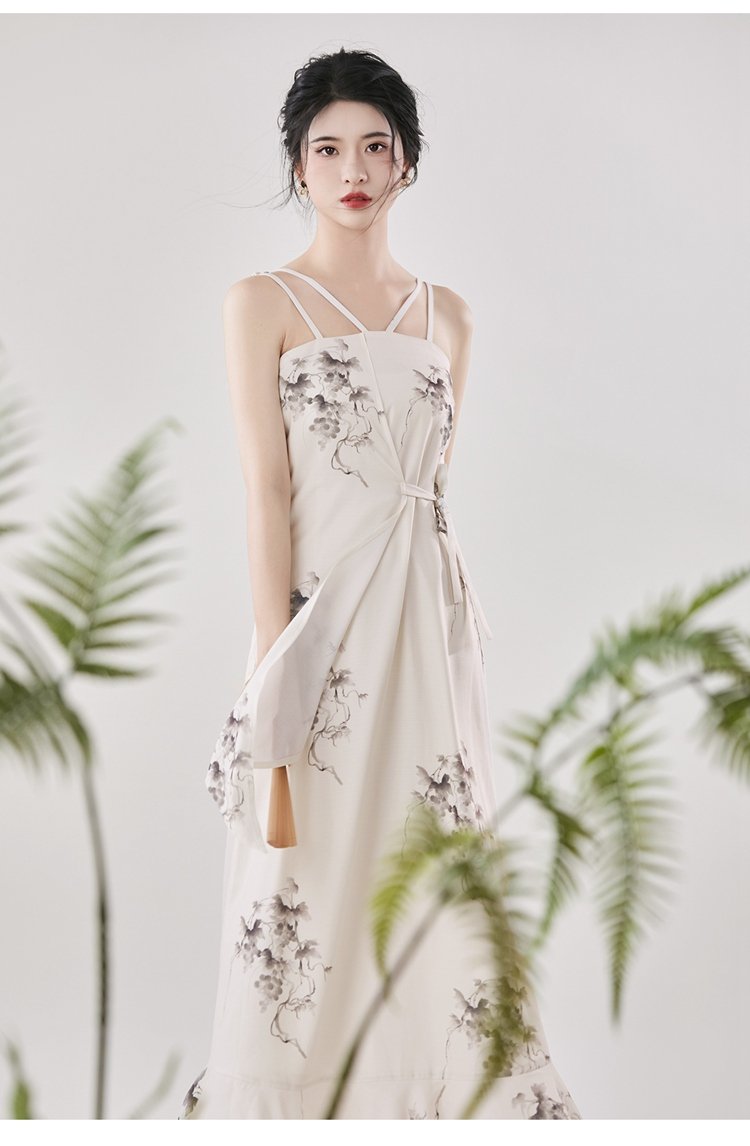 Beautiful Clothes Modern Hanfu Suspender Dress Shirt