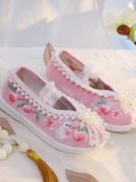 Beijing Cloth Girls Dance Shoes Embroidered Hanfu Shoes - Image 2