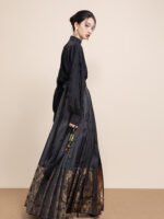 Black Button Up Shirt Women Fashion Hanfu Top - Image 4