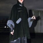 Black Coats For Women Chinese Style Cloak