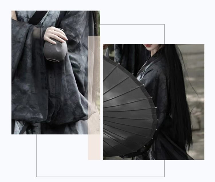 Black Hanfu Dess Chinese Traditional Costume