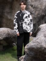 Black Jacket Men Loose Tang Suit Top Coat - Image 2
