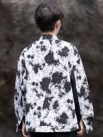 Black Jacket Men Loose Tang Suit Top Coat - Image 4