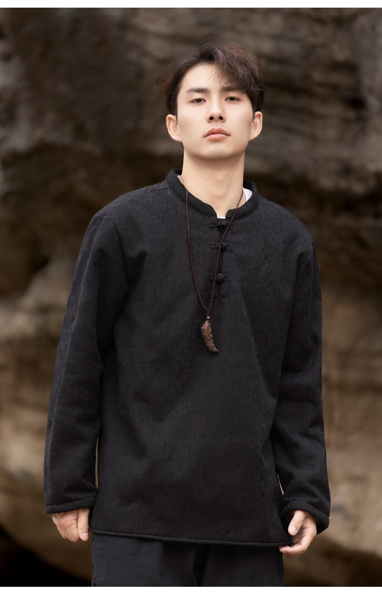 Black-Linen-Shirt-Men-Chinese-Tang-Style-Tshirt