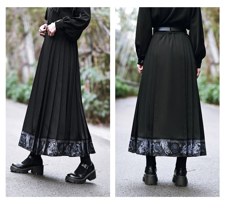 Black Skirt Women Traditional Chinese Style Dress