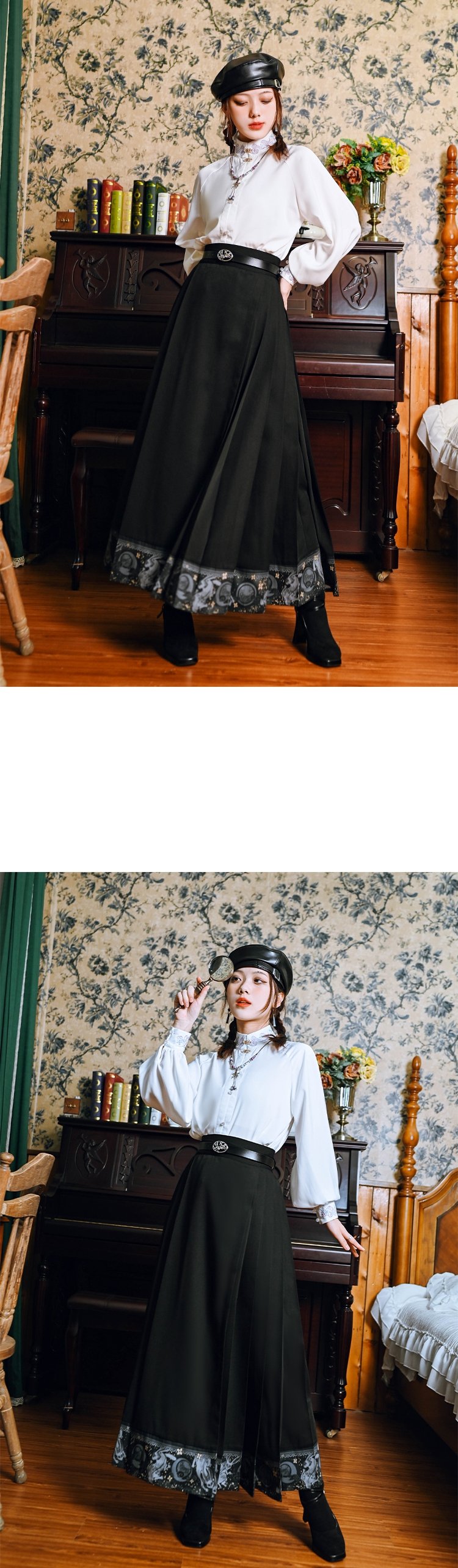 Black Skirt Women Traditional Chinese Style Dress