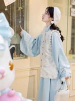 Blue Fashion Dress Chinese Modern Hanfu - Image 3