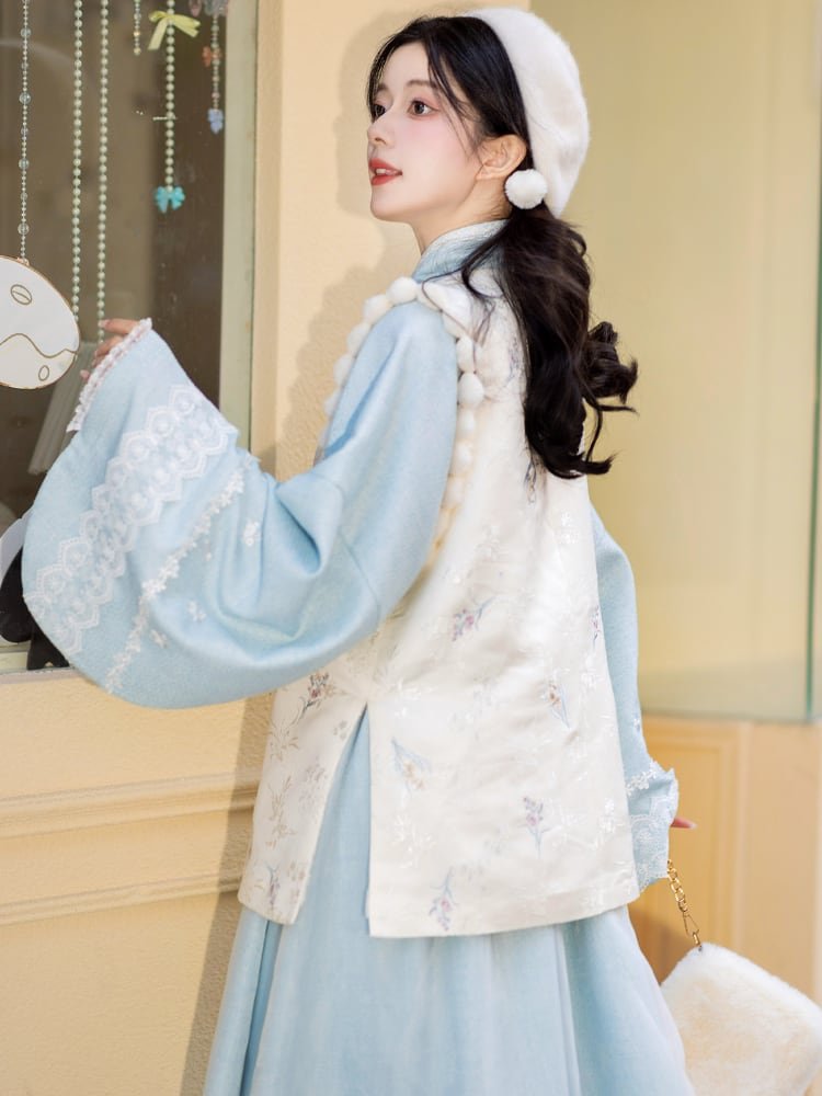 Blue Fashion Dress Chinese Modern Hanfu