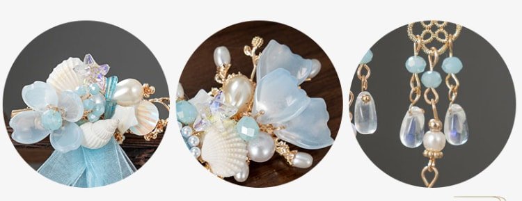 Blue Flower Hair Clip & Earring Set