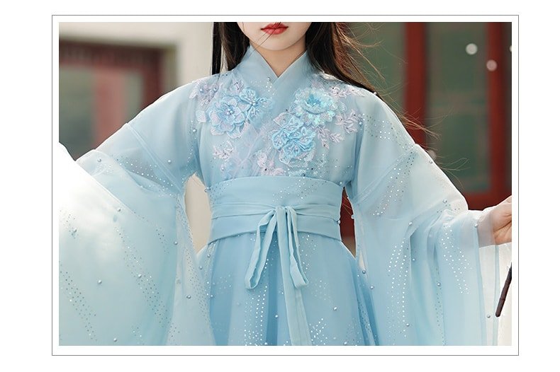 Blue Hanfu Girl Ancient Hanfu Costume