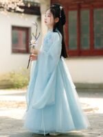 Blue Hanfu Girl Ancient Hanfu Costume - Image 4