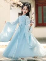 Blue Hanfu Girl Ancient Hanfu Costume - Image 2