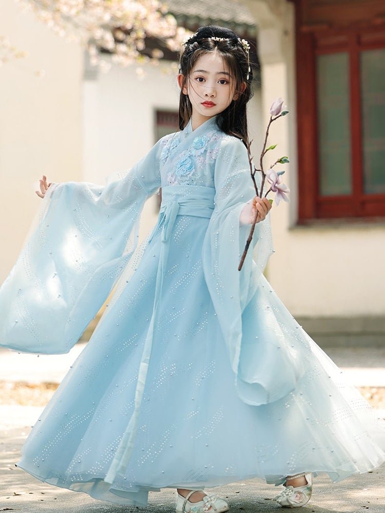 Blue Hanfu Girl Ancient Hanfu Costume