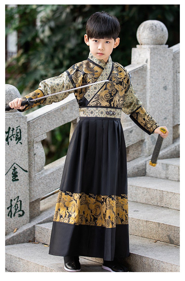 Boy Child Hanfu Chinese Flying Fish Clothing