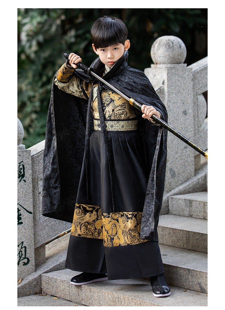 Boy Child Hanfu Chinese Flying Fish Clothing
