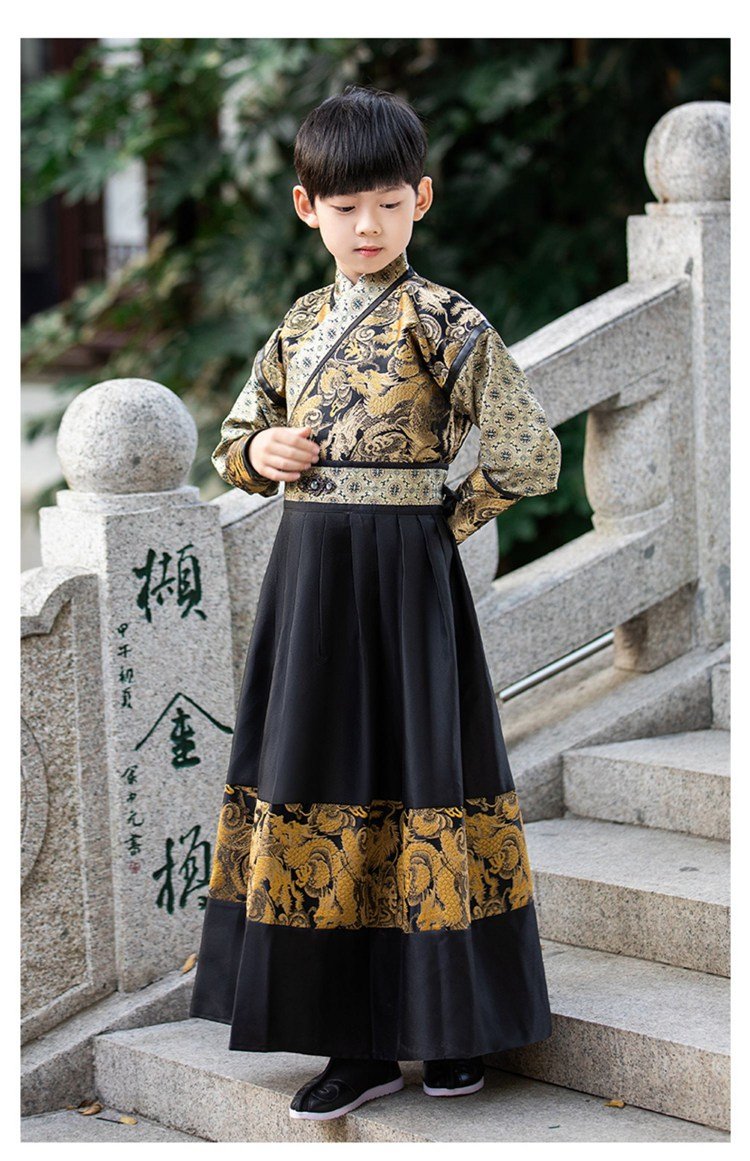 Boy Child Hanfu Chinese Flying Fish Clothing