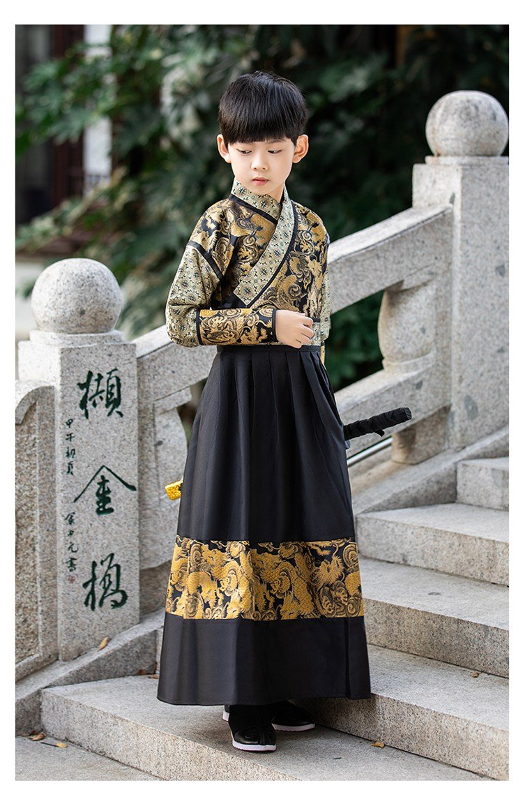 Boy Child Hanfu Chinese Flying Fish Clothing