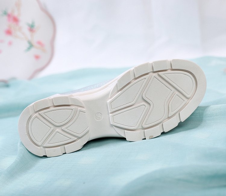 Breathable Mesh Shoes Ancient Hanfu Shoes with Embroidered Flower