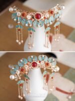 Fashion Hanfu Retro Handmade Hanfu Accessories Blue Phoenix Bride Hair Crown - Image 2