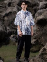 Casual Men Shirt Chinese Style Tops - Image 2